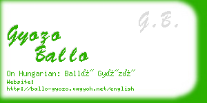 gyozo ballo business card